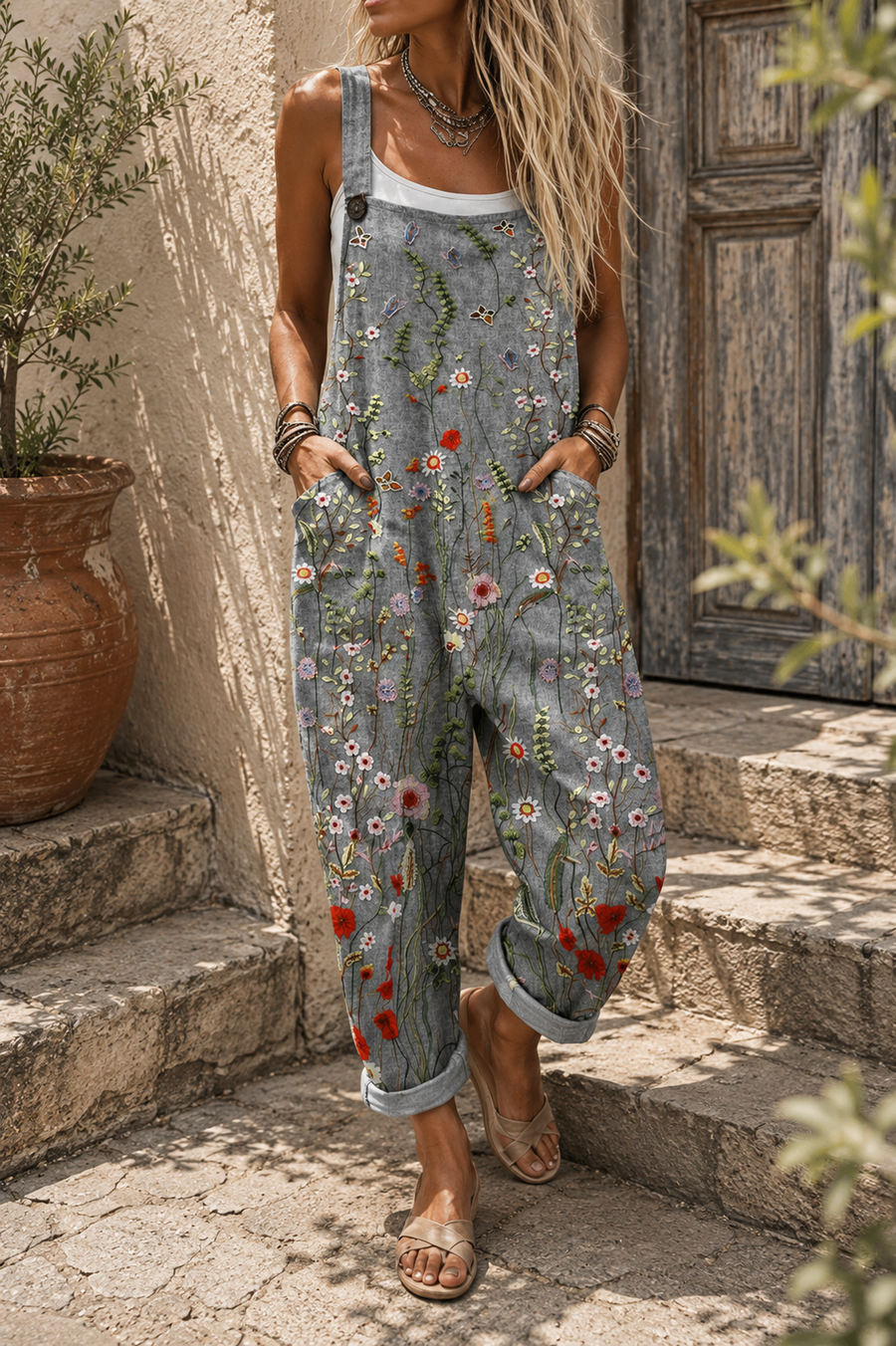 Elena – Artistic Print Jumpsuit