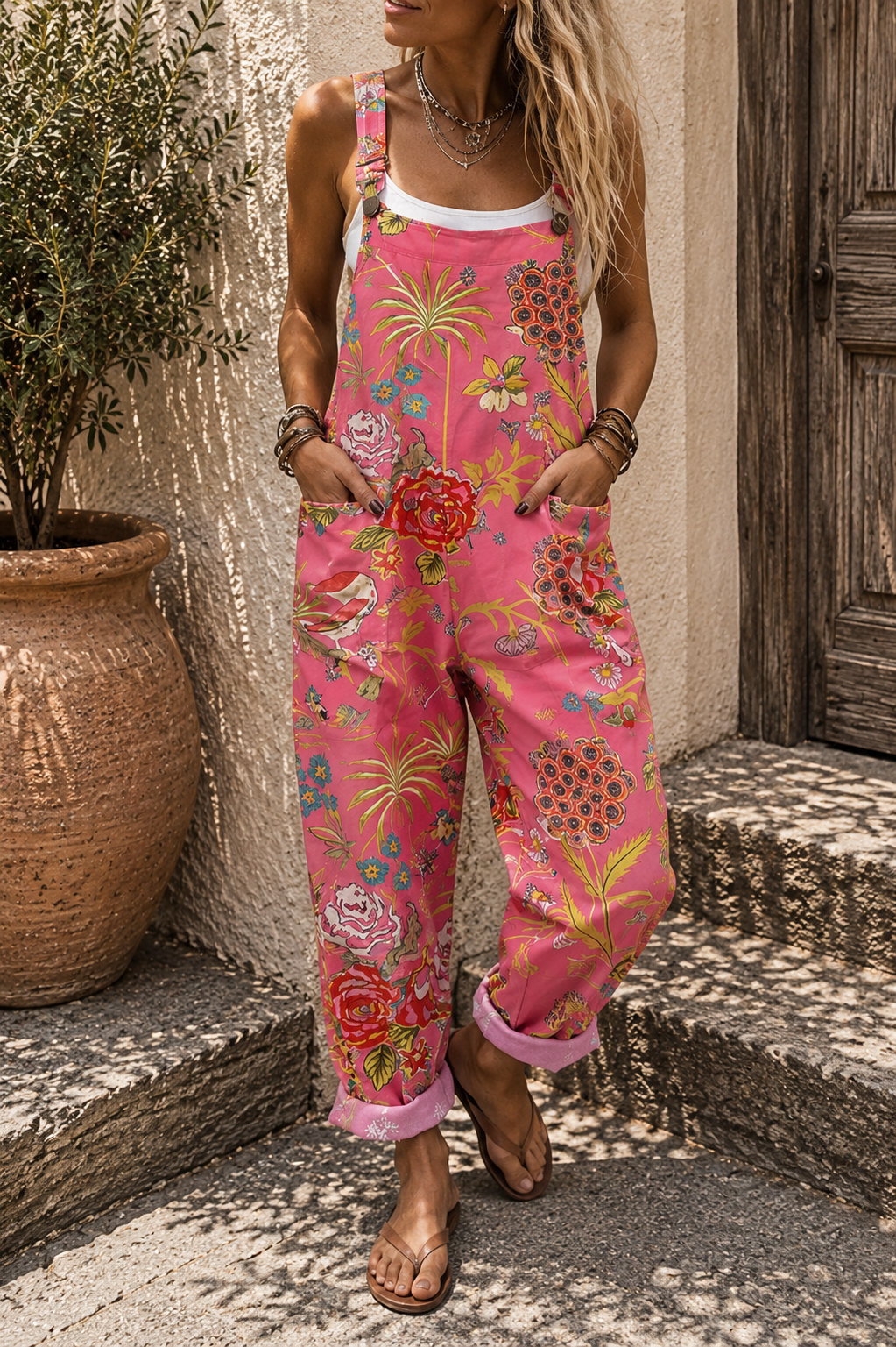 Elena – Tropical Bloom Jumpsuit